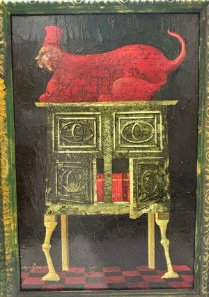 Un leone a difendere la cultura